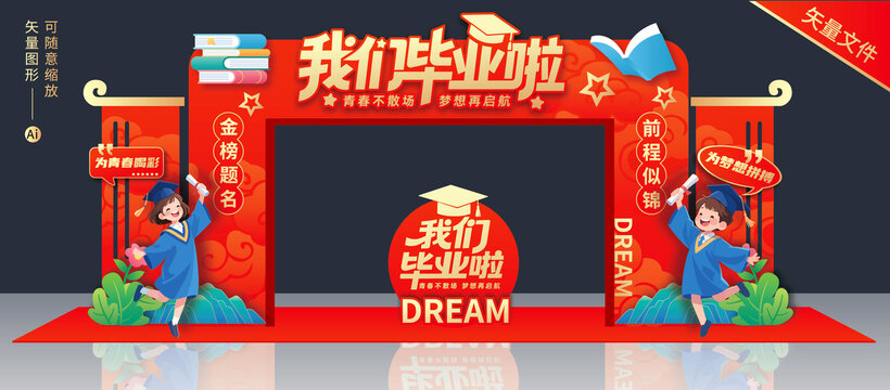 毕业门头