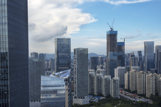现代都市繁华建筑群景观