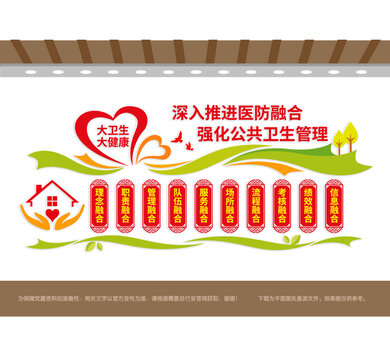 医防融合公共卫生管理文化墙