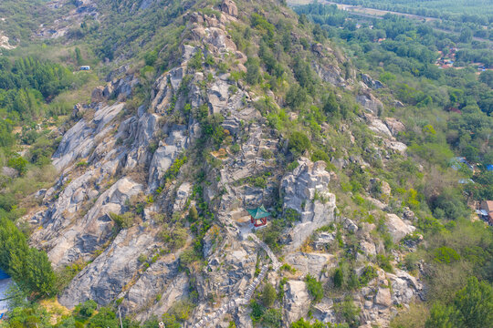 航拍济南鹊山