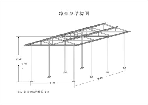 凉亭结构图