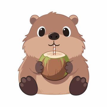 喝椰汁的卡皮巴拉