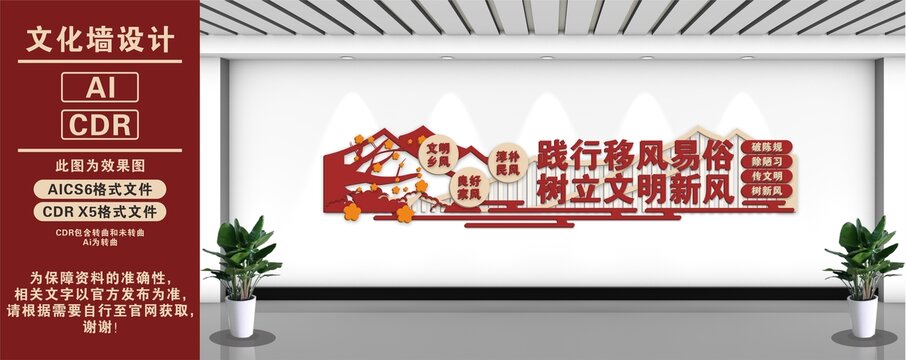 移风易俗乡村文化墙