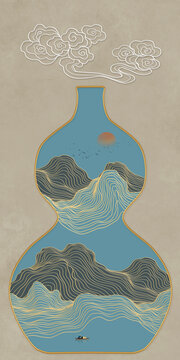 新中式山水画