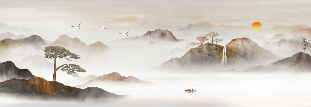 水墨山水画