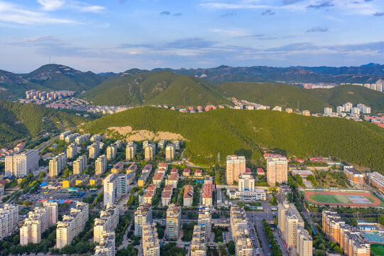 航拍济南城市风光