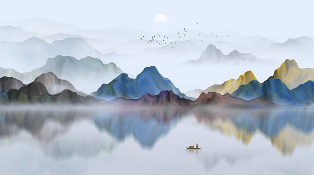 水墨山水画