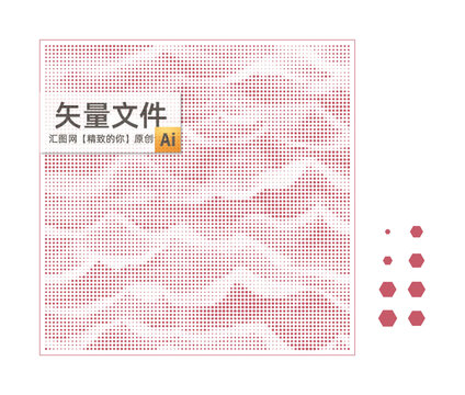 渐变圆点山