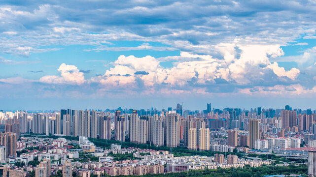 武汉汉口城市住宅航拍