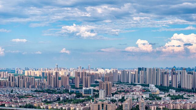 武汉汉口城市住宅航拍