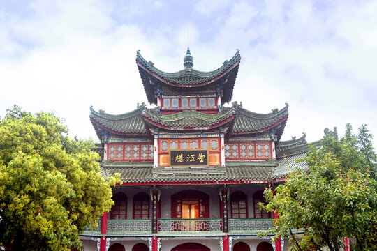 汉中市博物馆标志性古建筑望江楼