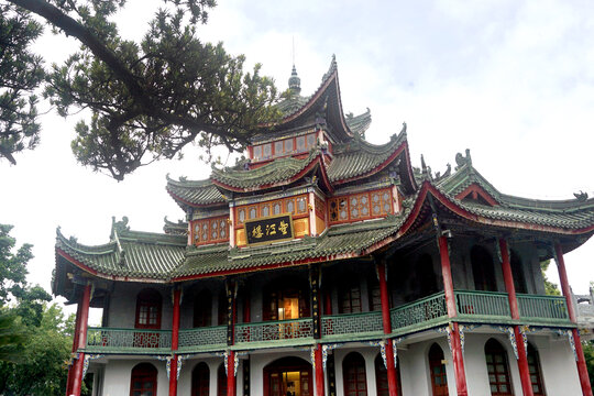 汉中市博物馆古汉台遗标志性古建筑望江楼