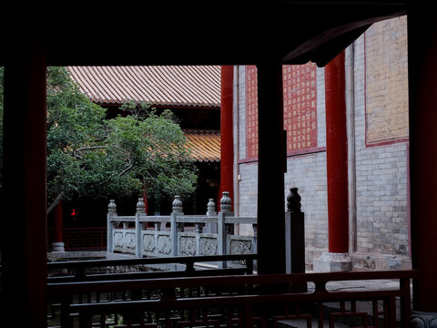 中式古建筑庭院景致