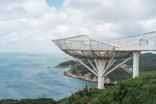 海上观景台与美丽海景