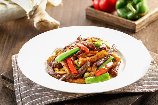 杏鲍菇炒牛肉