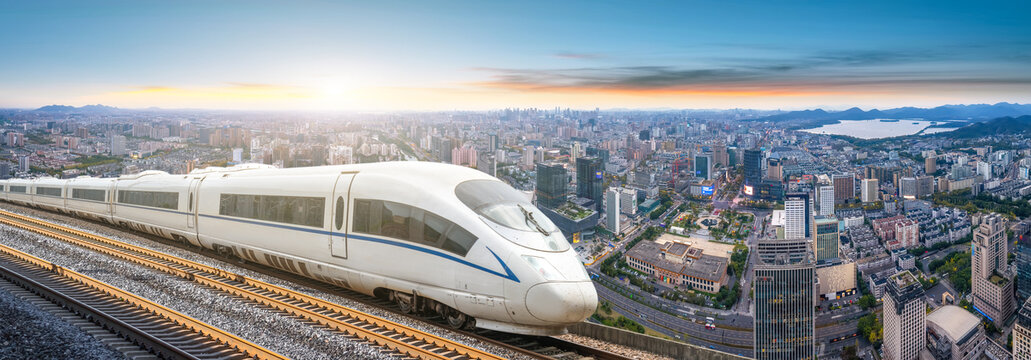 杭州现代都市高铁列车铁路运输