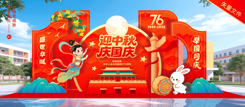 中秋国庆节美陈
