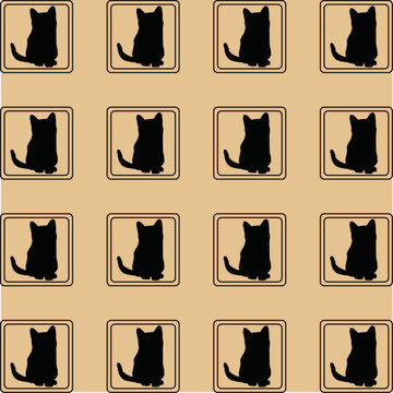 黑色猫咪底纹