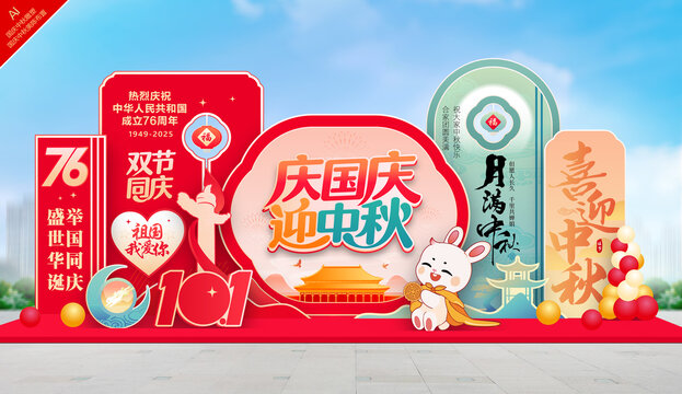 国庆中秋美陈布置