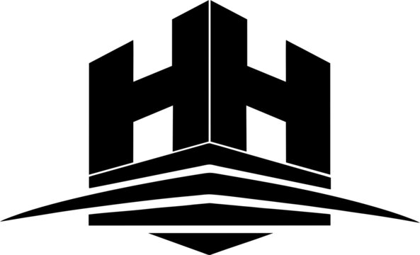 简约立体字母H建筑标志LOGO