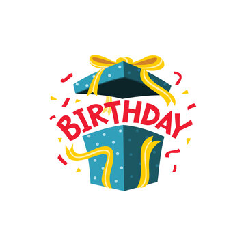生日主题礼盒庆祝图标