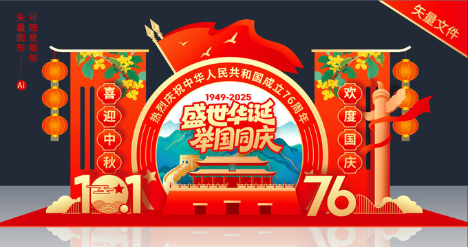中秋国庆美陈