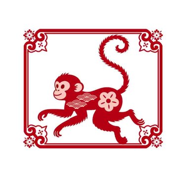 生肖猴子矢量设计
