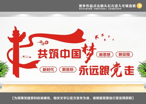 共筑中国梦永远跟党走文化墙