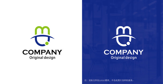 创意MQ字母logo设计