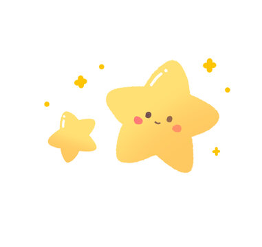 可爱卡通星星插画元素