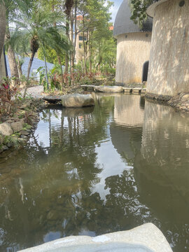 生态温泉一角