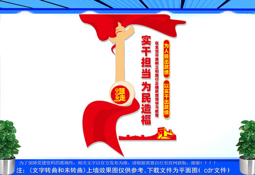 竖版正绩观文化墙