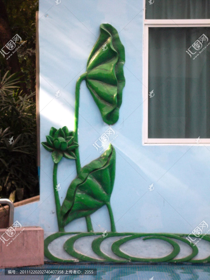 浮雕荷花