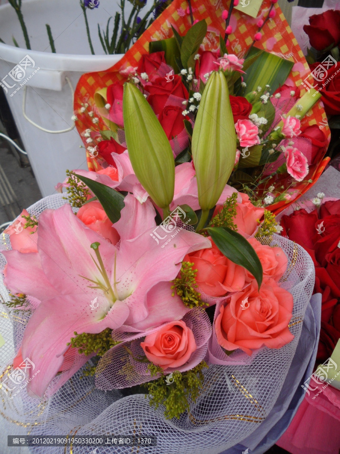 百合花,玫瑰花