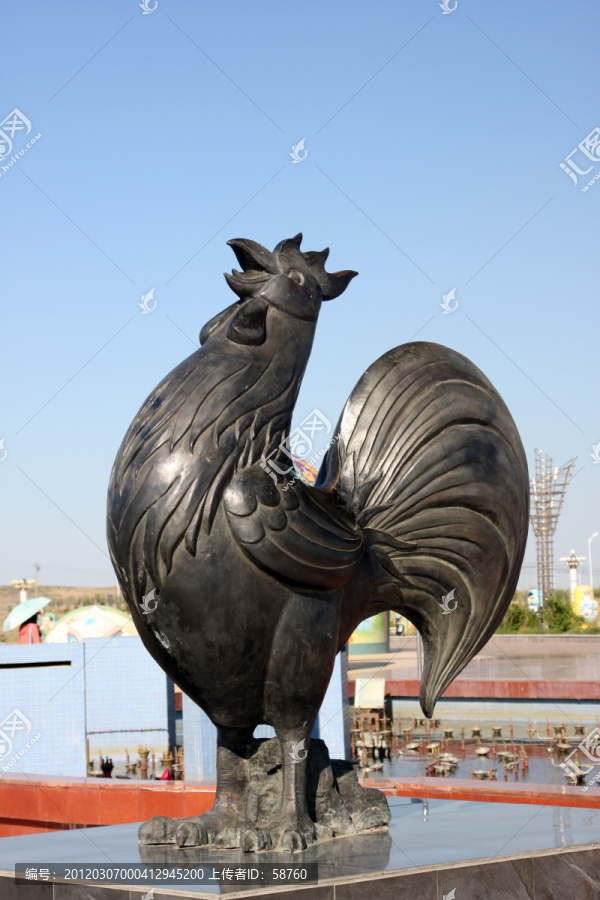 生肖雕塑,鸡