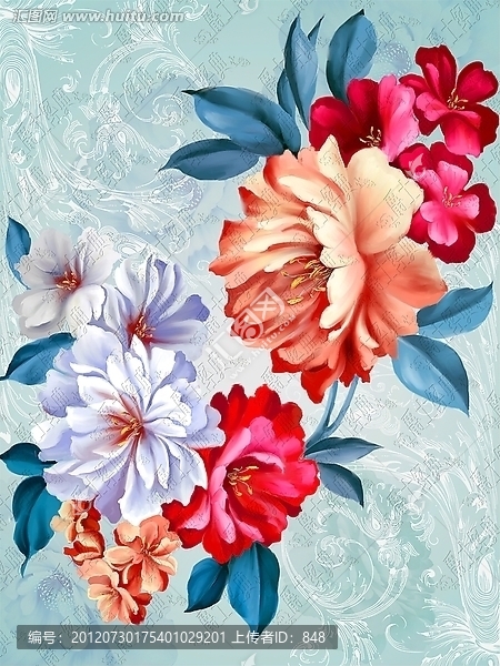 爵士经典花卉图案设计