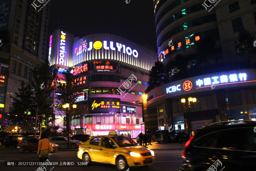 重庆解放碑建筑夜景