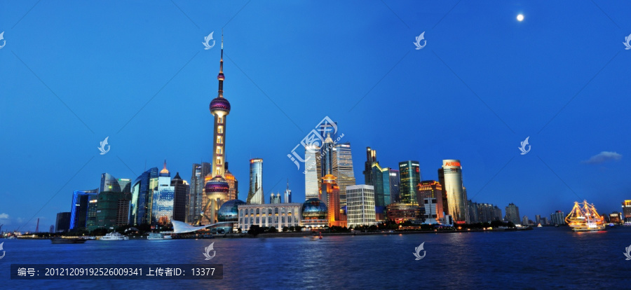上海东方明珠陆家嘴夜景全图