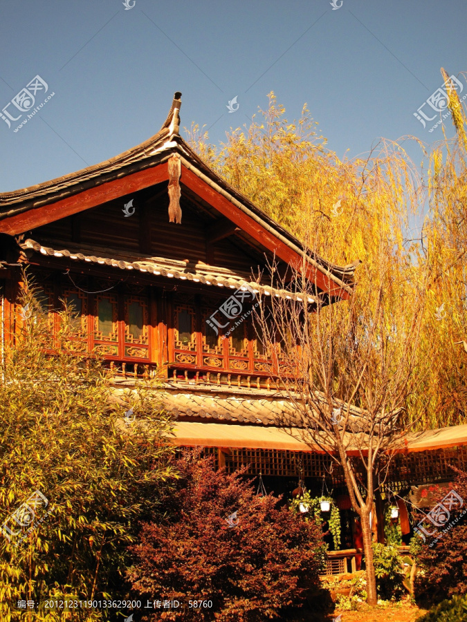 云南丽江,纳西风格建筑