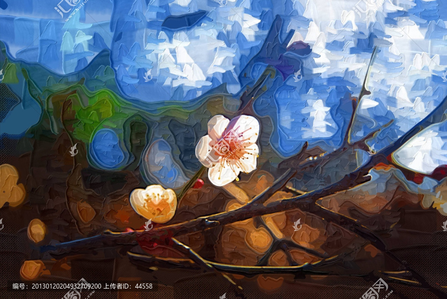 梅花,油画