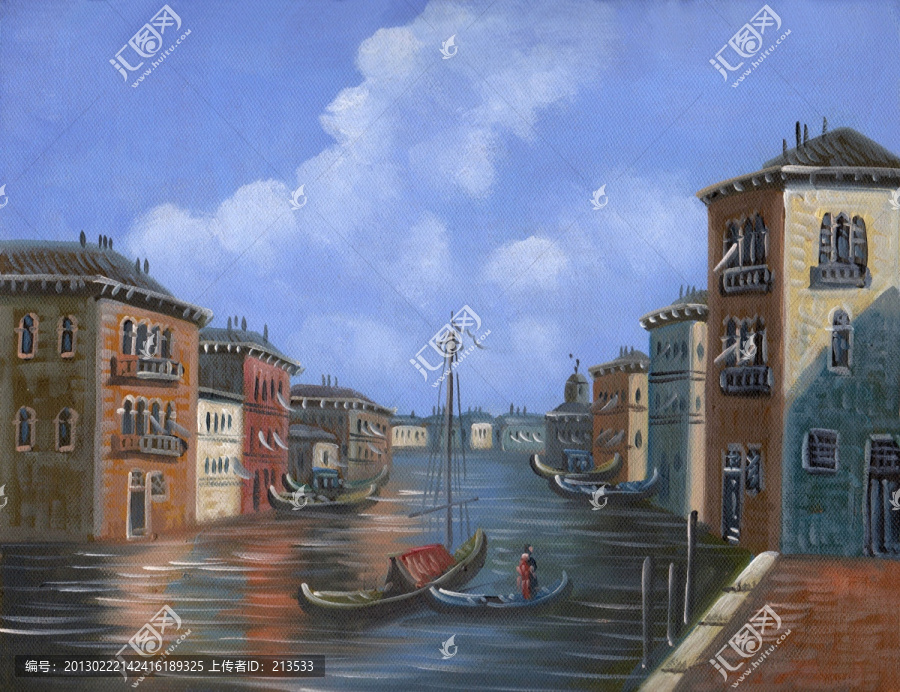 欧式建筑,威尼斯,水上街景