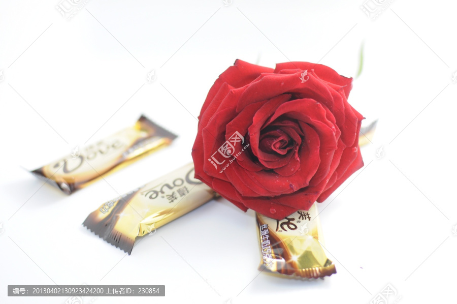 巧克力与玫瑰花
