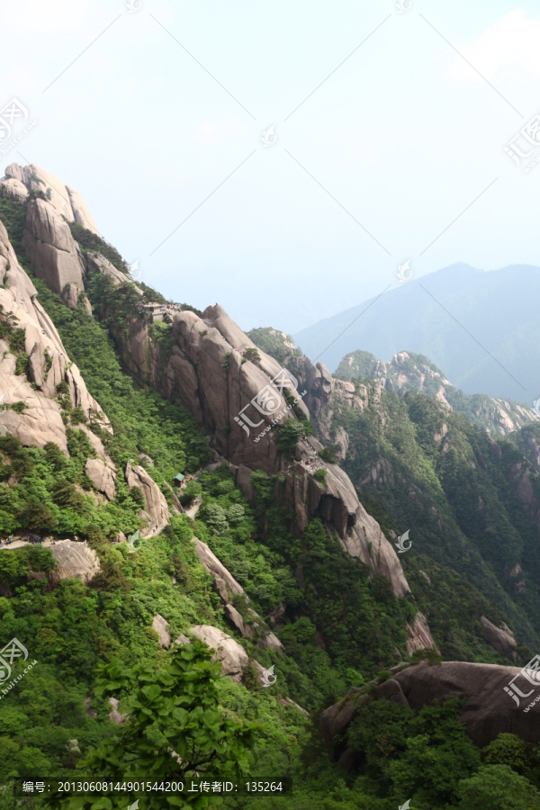 黄山,莲花峰,山路,峭壁,悬崖