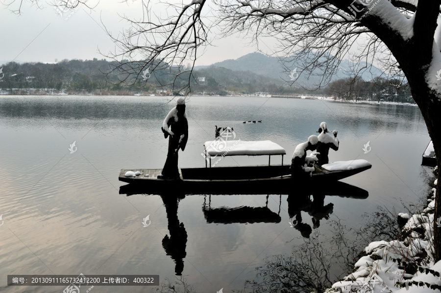 西湖,杨公堤,茅家埠,雪景