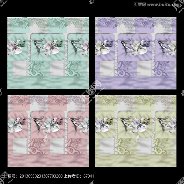 布匹花卉数码抽象家纺丝巾