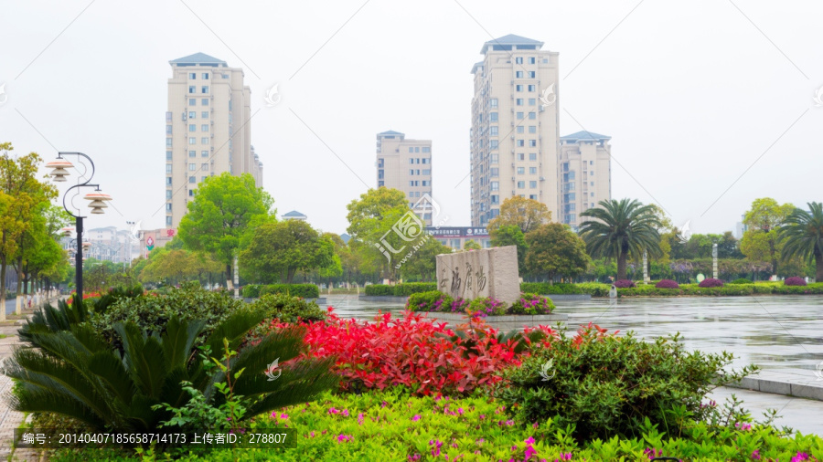 安福广场,城市绿化,春天