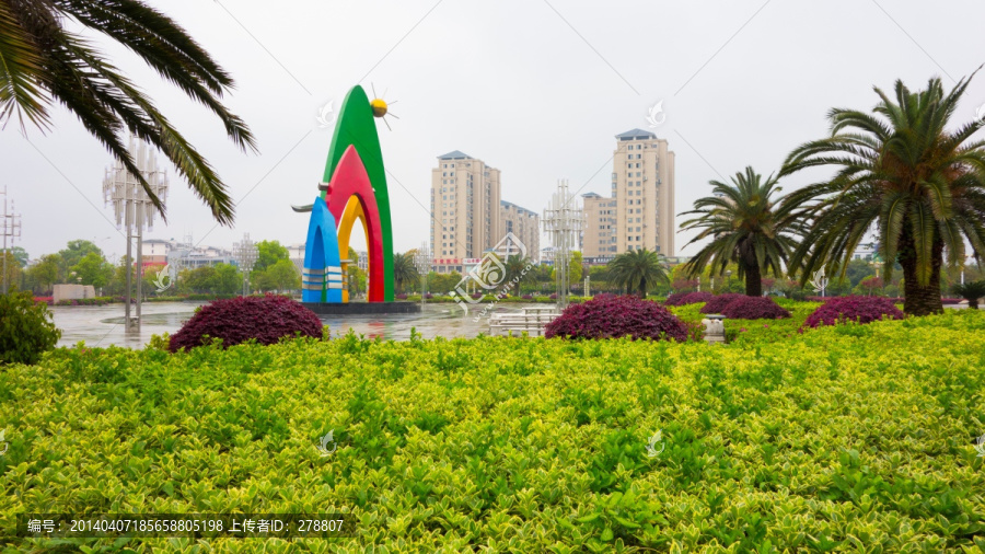 安福广场,城市绿化,春天