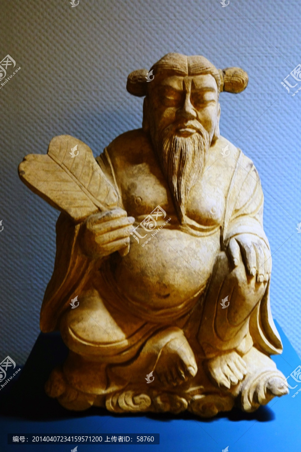石雕汉钟离像
