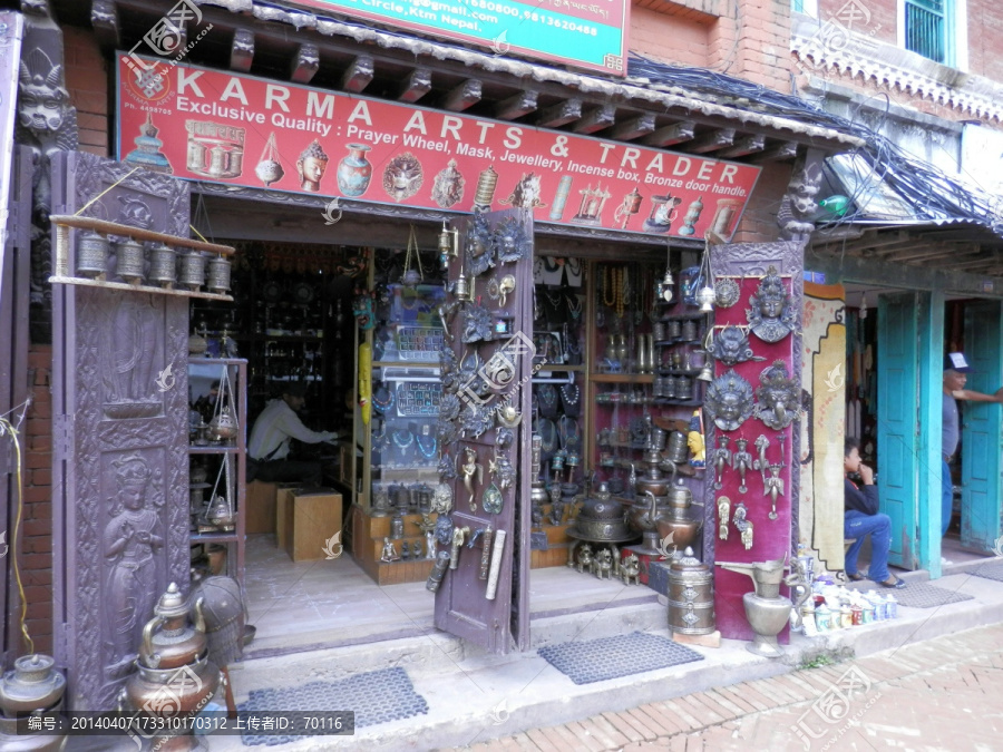 尼泊尔工艺品店