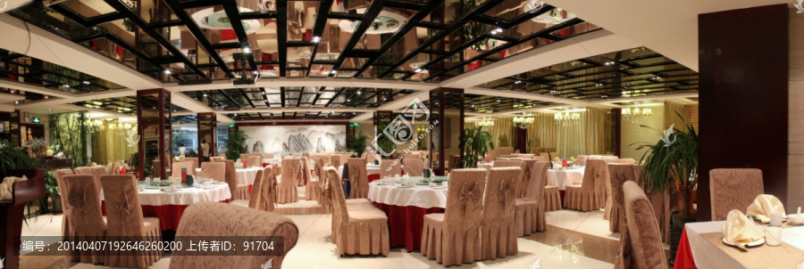 中式餐厅180全景